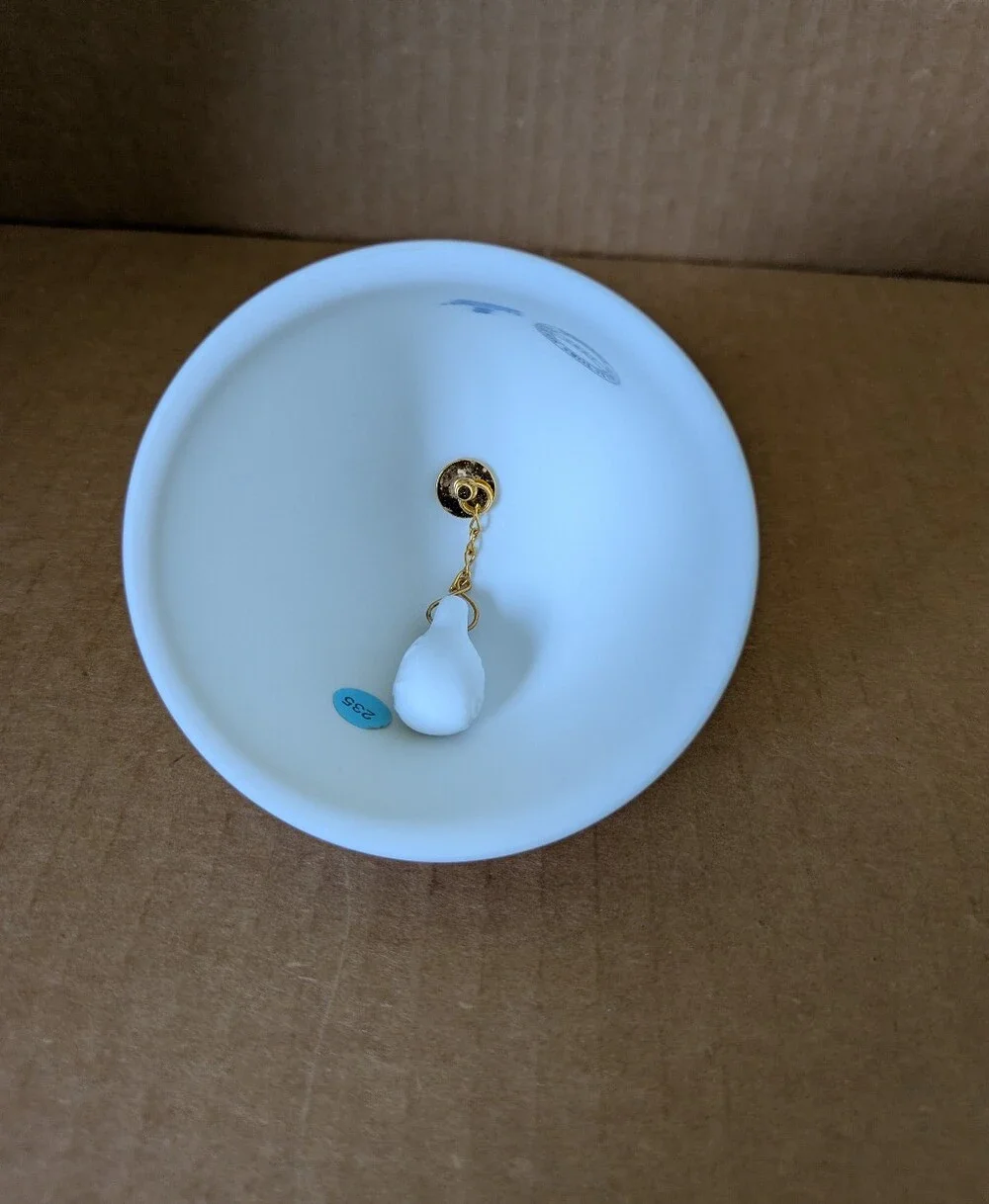 Lladro Porcelain 1993 Collectors Society Embossed Handmade Bell Ribbon Spain